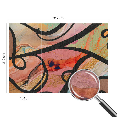 Mural de pared con estampado hermoso Movimiento colorido