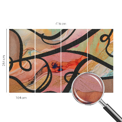 Mural de pared con estampado hermoso Movimiento colorido