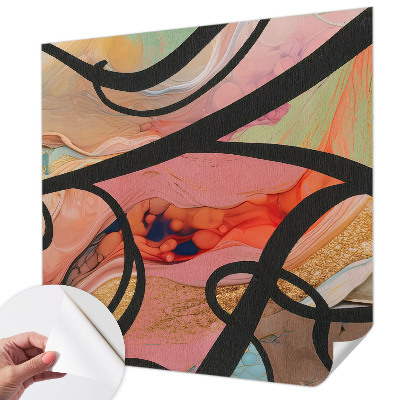 Mural de pared con estampado hermoso Movimiento colorido