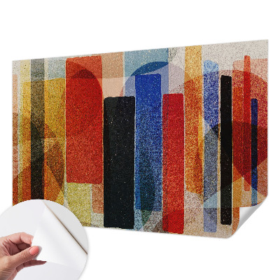 Papel mural texturado decorativo con motivos de formas geométricas