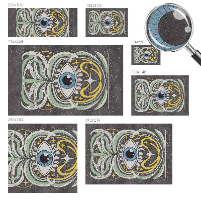 Fotomural decorativo para cabecero de cama Ojo simétrico