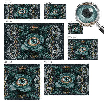 Papel mural con patrón decorativo Ojo de flor