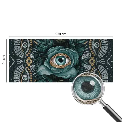 Papel mural con patrón decorativo con motivo ojo de flor
