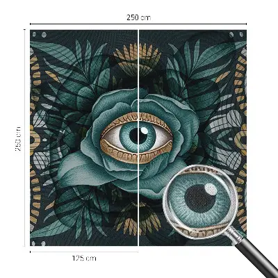 Papel mural con patrón decorativo con motivo ojo de flor