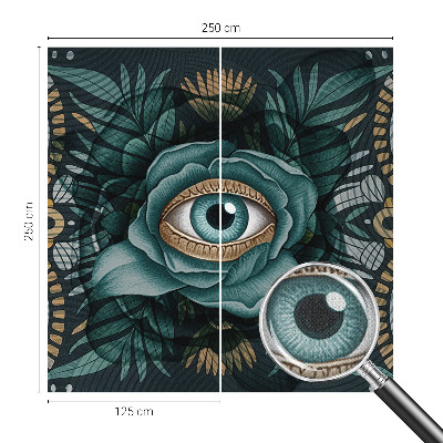Papel mural con patrón decorativo Ojo de flor