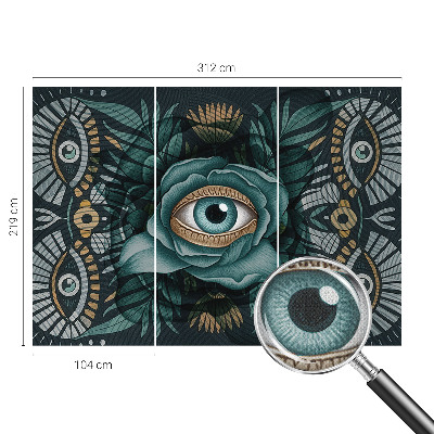 Papel mural con patrón decorativo Ojo de flor