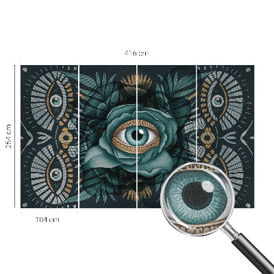 Papel mural con patrón decorativo Ojo de flor