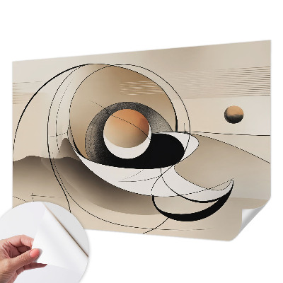 Papel mural texturado decorativo con diseño de abstracción armoniosa