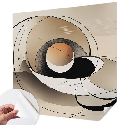 Papel mural texturado decorativo Abstracción armoniosa
