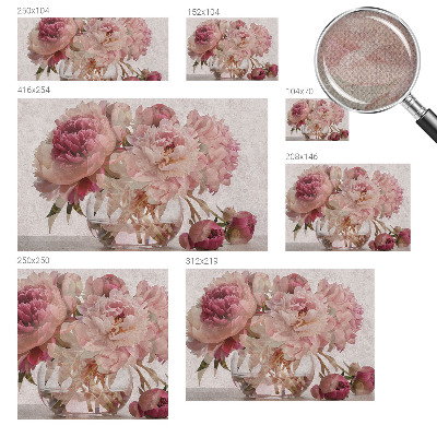 Mural de pared con estampado hermoso Encanto de peonía