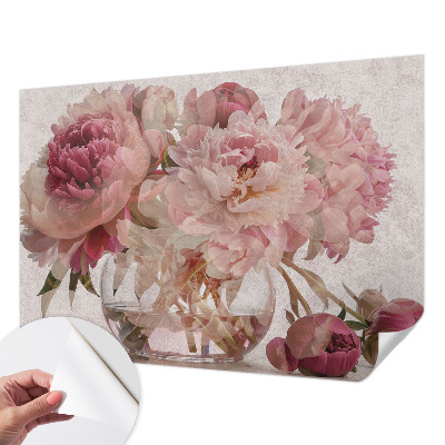 Mural de pared con estampado hermoso Encanto de peonía
