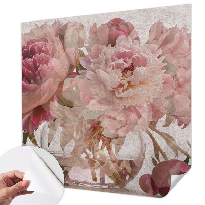 Mural de pared con estampado hermoso Encanto de peonía