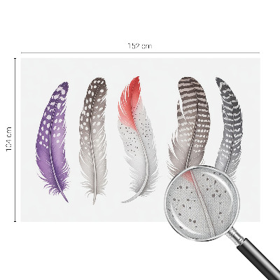 Papel mural texturado decorativo Plumas estampadas