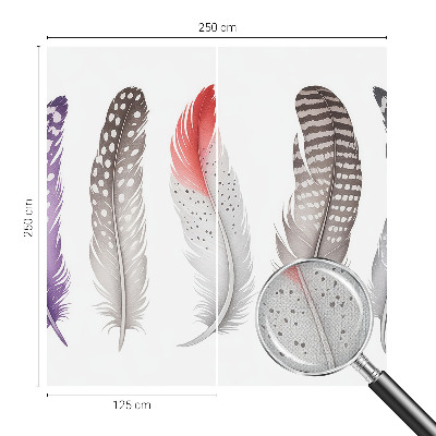 Papel mural texturado decorativo Plumas estampadas