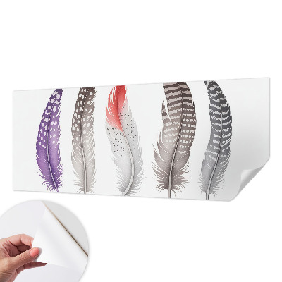 Papel mural texturado decorativo Plumas estampadas