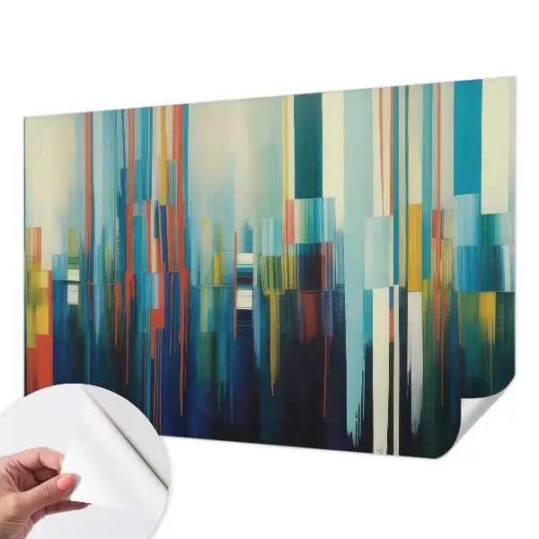Fotomural decorativo para cabecero de cama con diseño de rayas abstractas