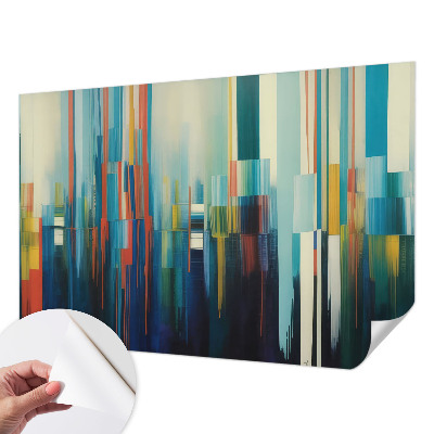 Fotomural decorativo para cabecero de cama con diseño de rayas abstractas