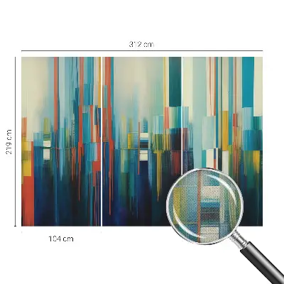 Fotomural decorativo para cabecero de cama con diseño de rayas abstractas