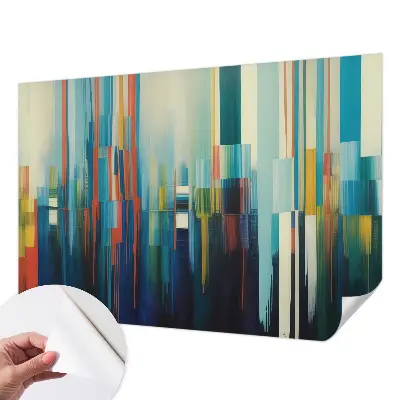 Fotomural decorativo para cabecero de cama con diseño de rayas abstractas