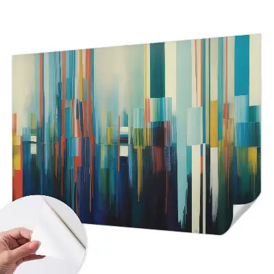 Fotomural decorativo para cabecero de cama con diseño de rayas abstractas