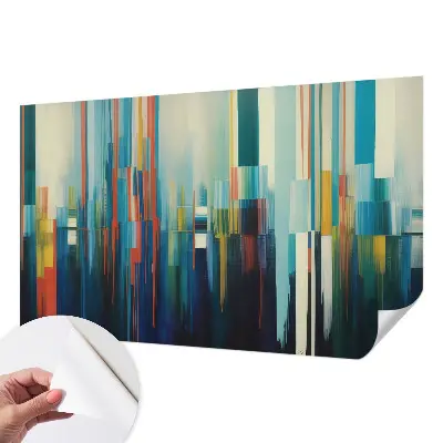 Fotomural decorativo para cabecero de cama con diseño de rayas abstractas