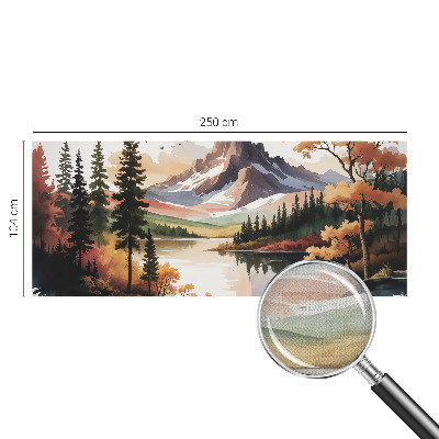 Mural de pared con estampado hermoso Otoño en la montaña