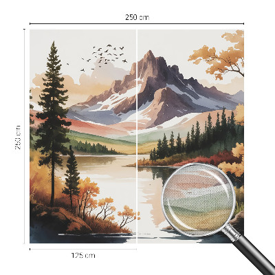 Mural de pared con estampado hermoso Otoño en la montaña