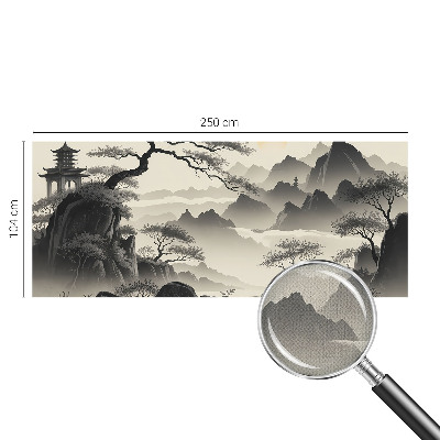 Papel mural texturado decorativo Paisaje oriental