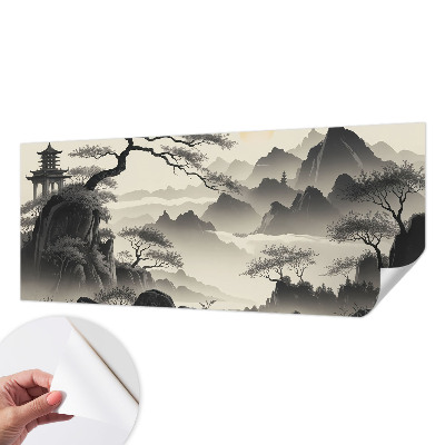Papel mural texturado decorativo Paisaje oriental