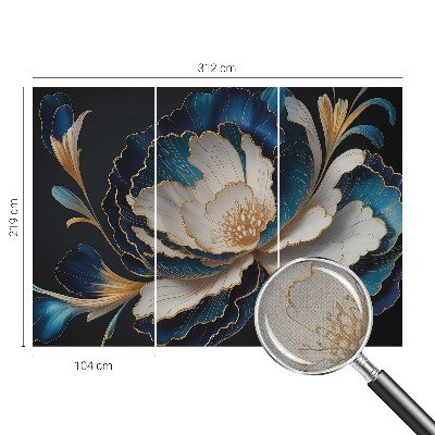 Fotomural decorativo para cabecero de cama estampado floral