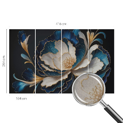 Fotomural decorativo para cabecero de cama estampado floral