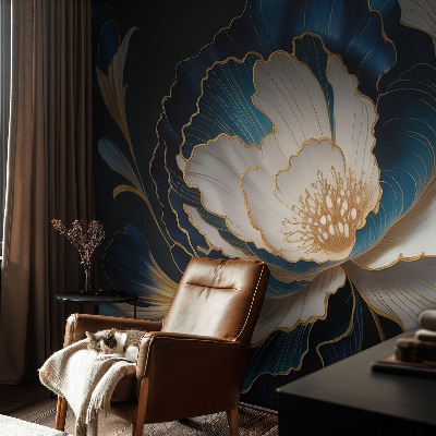 Fotomural decorativo para cabecero de cama estampado floral