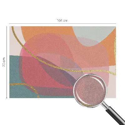 Papel mural texturado decorativo con motivos de formas coloridas