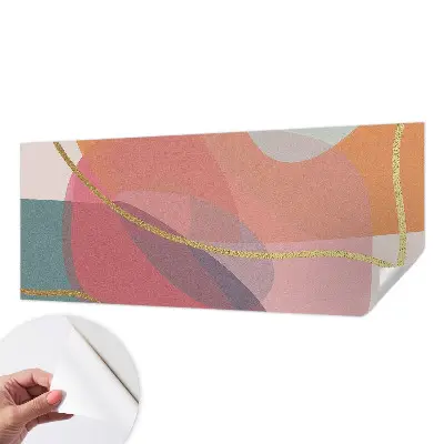 Papel mural texturado decorativo con motivos de formas coloridas