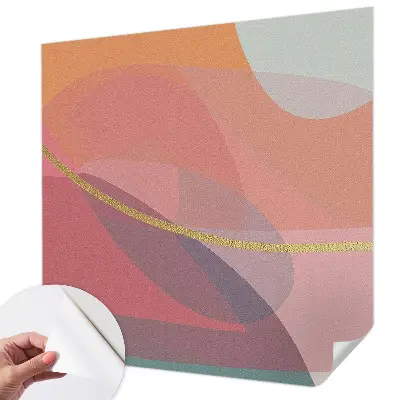 Papel mural texturado decorativo con motivos de formas coloridas