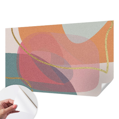 Papel mural texturado decorativo Formas coloridas