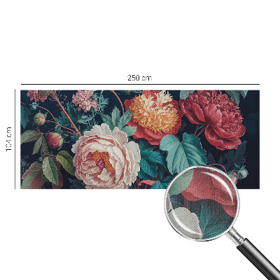 Papel mural con patrón decorativo Flores coloridas