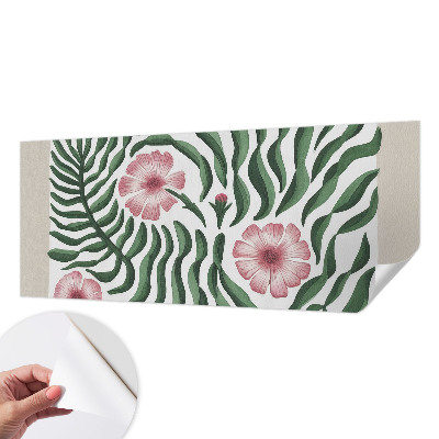Fotomural decorativo para cabecero de cama Flores hojas