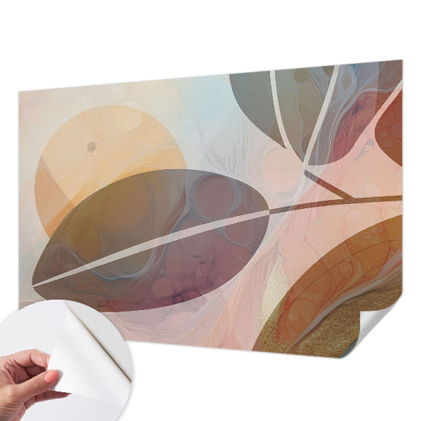 Papel mural con patrón decorativo Hojas armoniosas