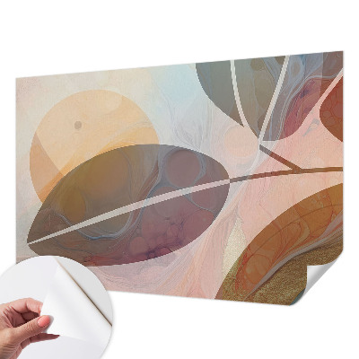 Papel mural con patrón decorativo Hojas armoniosas
