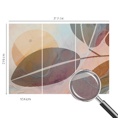 Papel mural con patrón decorativo Hojas armoniosas