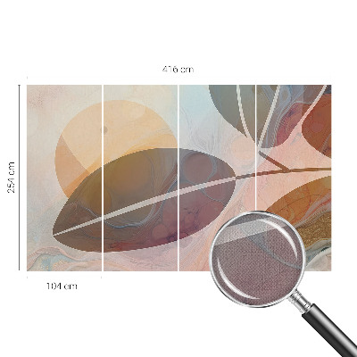 Papel mural con patrón decorativo Hojas armoniosas