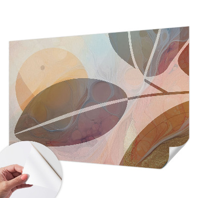 Papel mural con patrón decorativo Hojas armoniosas