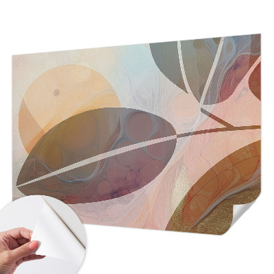 Papel mural con patrón decorativo Hojas armoniosas