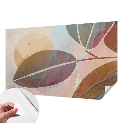 Papel mural con patrón decorativo Hojas armoniosas