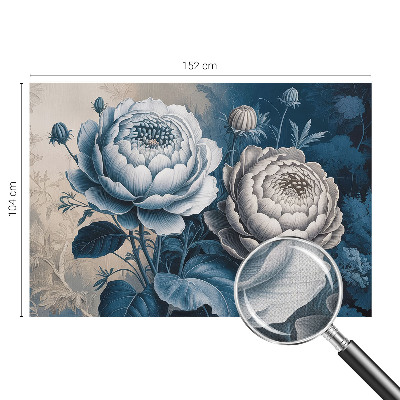 Fotomural decorativo para cabecero de cama Flores románticas