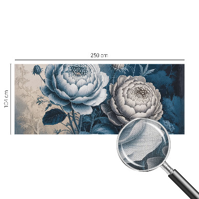 Fotomural decorativo para cabecero de cama Flores románticas