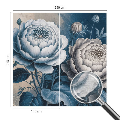Fotomural decorativo para cabecero de cama Flores románticas