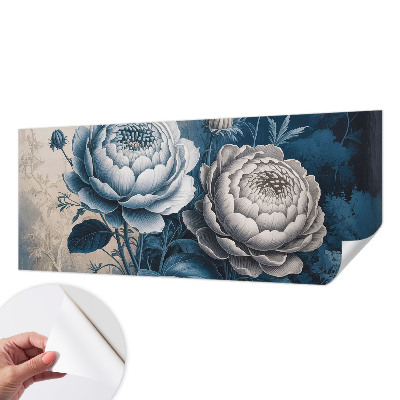Fotomural decorativo para cabecero de cama Flores románticas