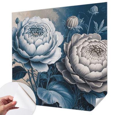 Fotomural decorativo para cabecero de cama Flores románticas